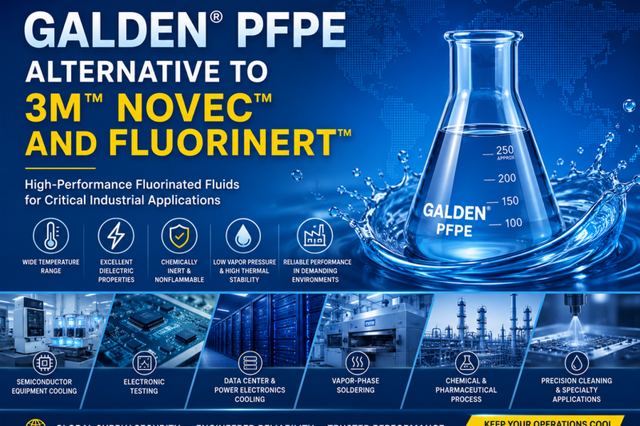 Galden® PFPE is the most suitable alternative to 3M Novec and Fluorinert.
