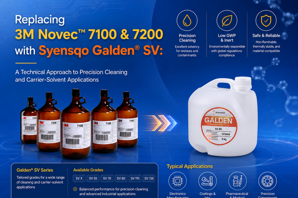 Replacing 3M Novec 7100 & 7200 with Syensqo Galden® SV: A Technical Approach to Precision Cleaning and Carrier-Solvent Applications